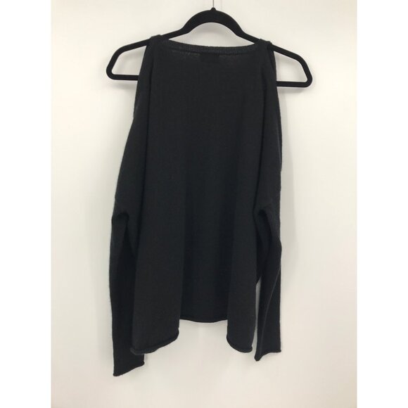 LINE Cold Shoulder Cashmere Black Sweater Size Small - Picture 6 of 6